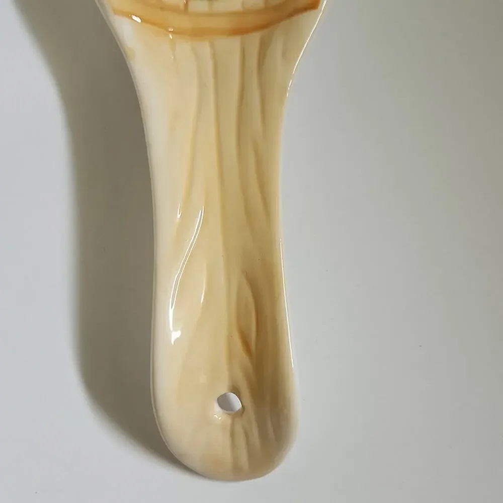 EDC 2004‎ Salt & Pepper Shakers Spoon Rest Apples Checkered Print Country Rustic